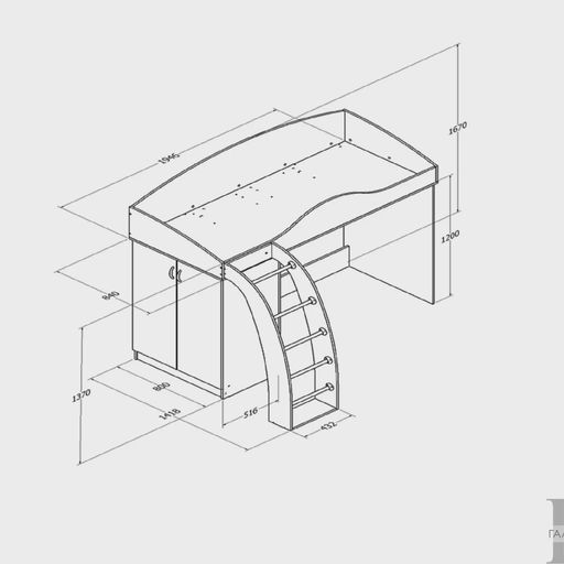 Кровать-чердак «Соня-1»